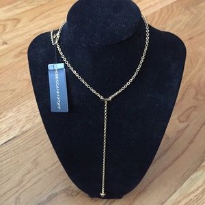 NWT Rebecca Minkoff Acorn Y necklace in gold